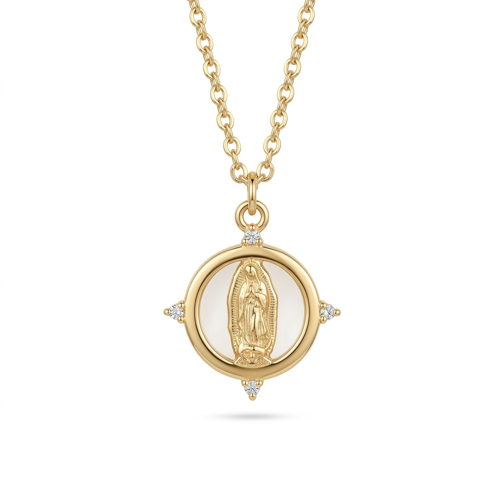 Collar Virgen Madre Perla