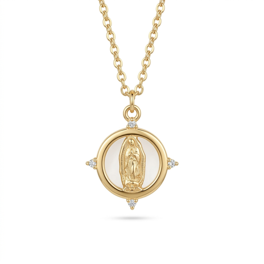 Collar Virgen Madre Perla