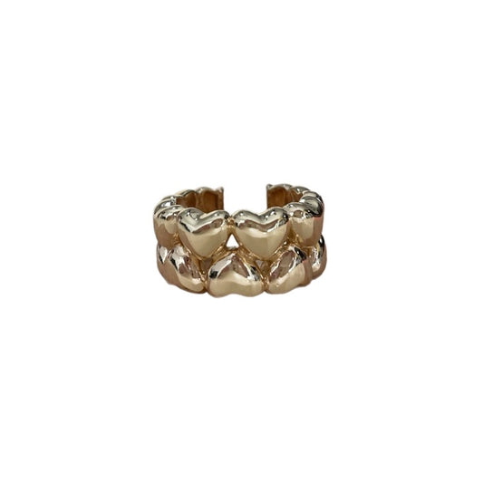 Anillo doble corazones