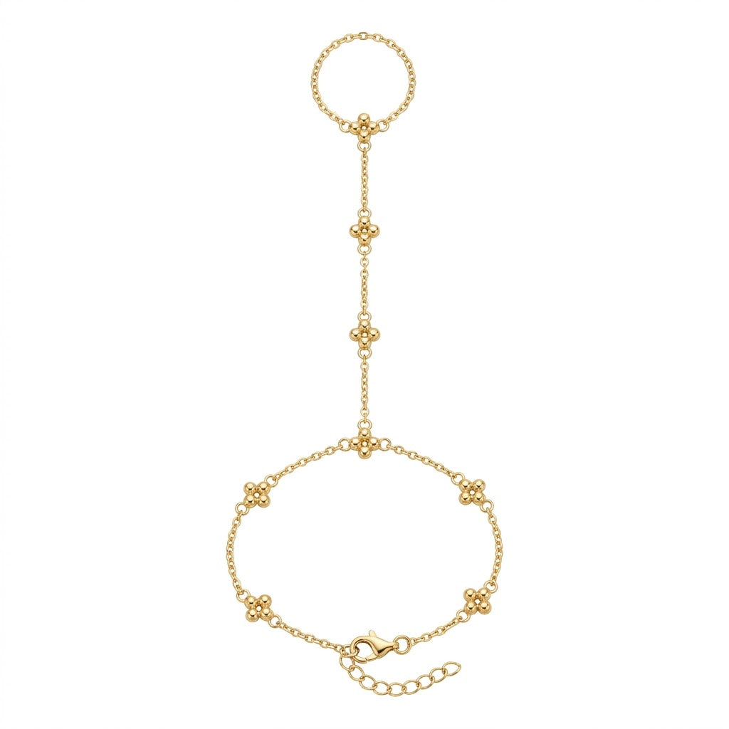 Pulsera anillo flores