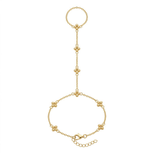 Pulsera anillo flores