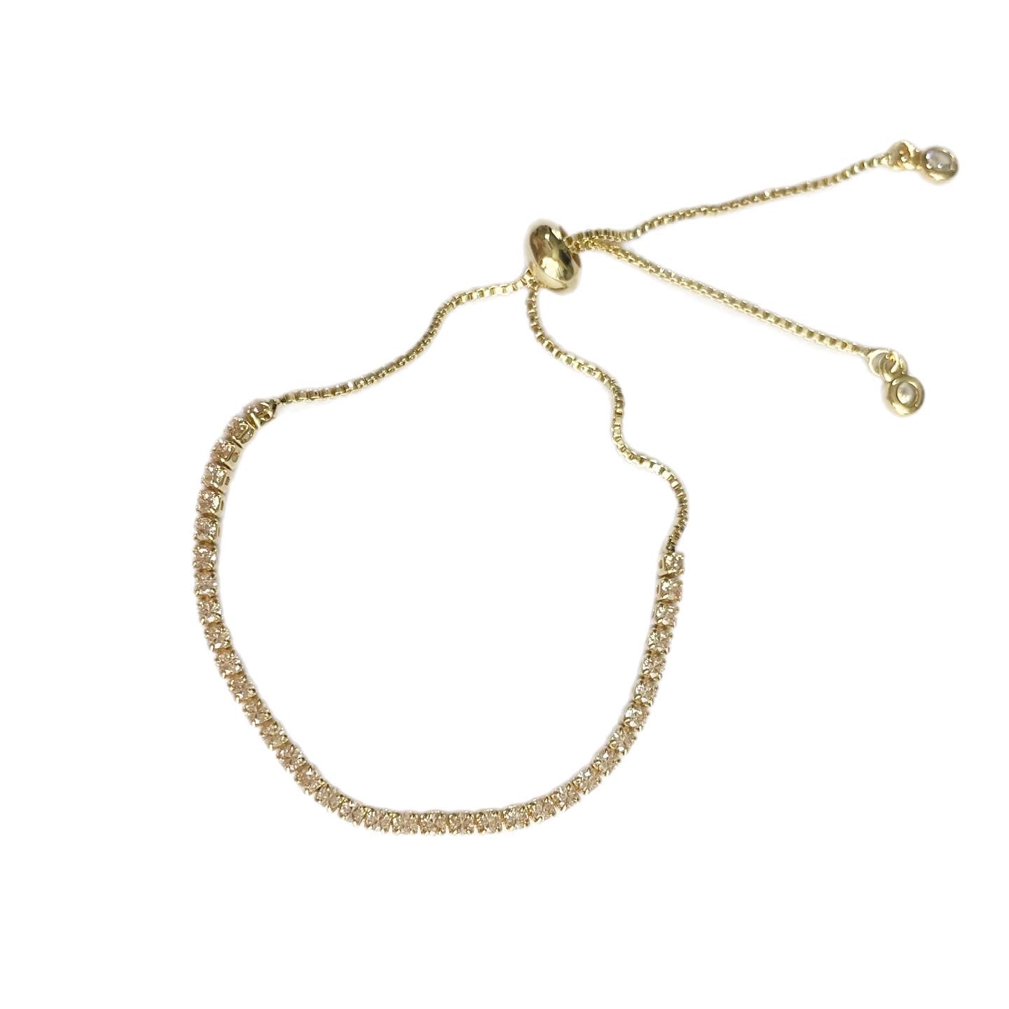 Pulsera tennis gold