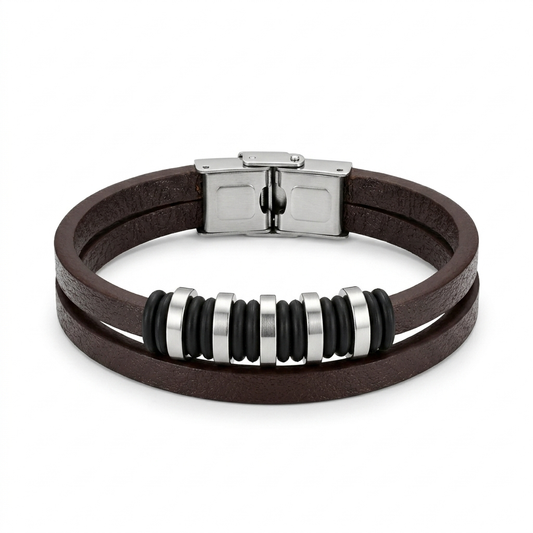 Pulsera doble café