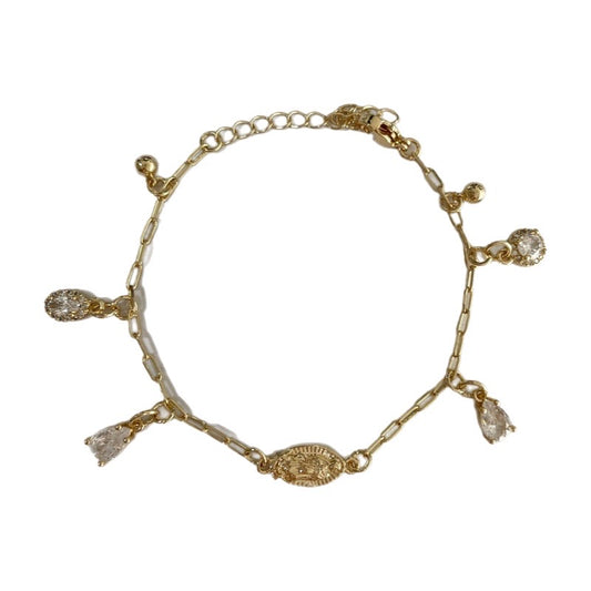 Pulsera Virgen Guadalupe colgantes