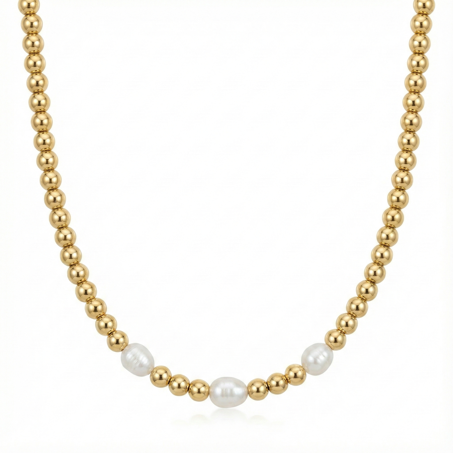 Collar bolitas perlas