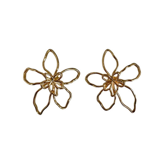 Aretes Flor contorno