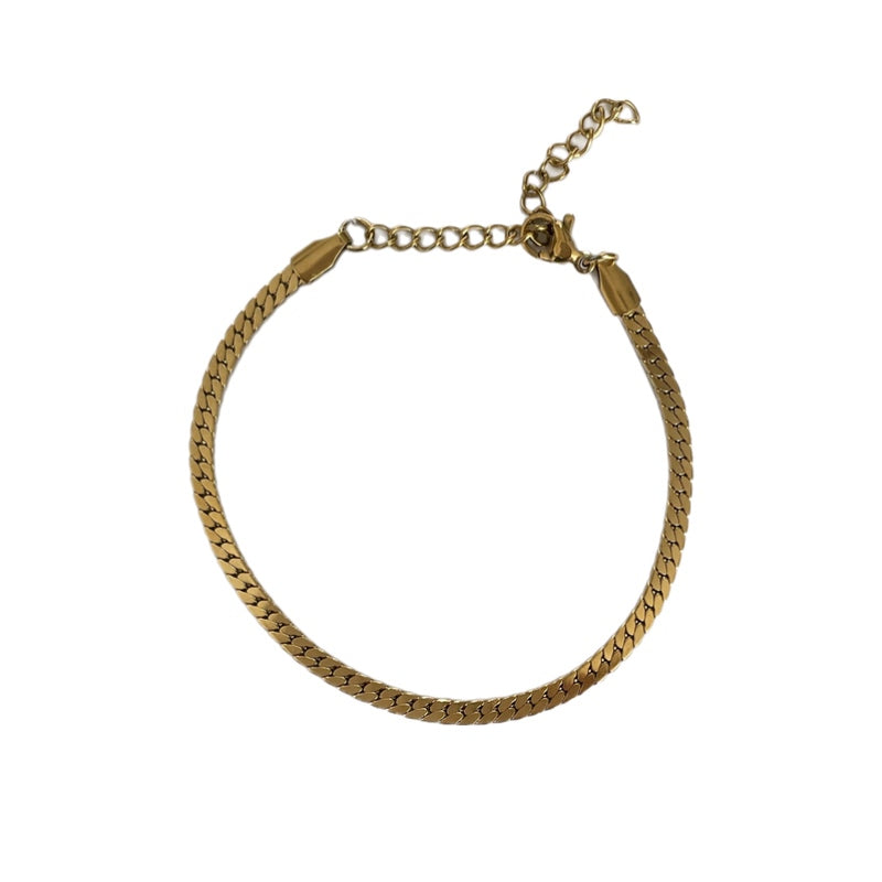 Pulsera tejida plana