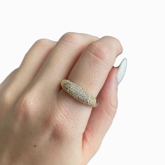 Anillo zirconias chunky