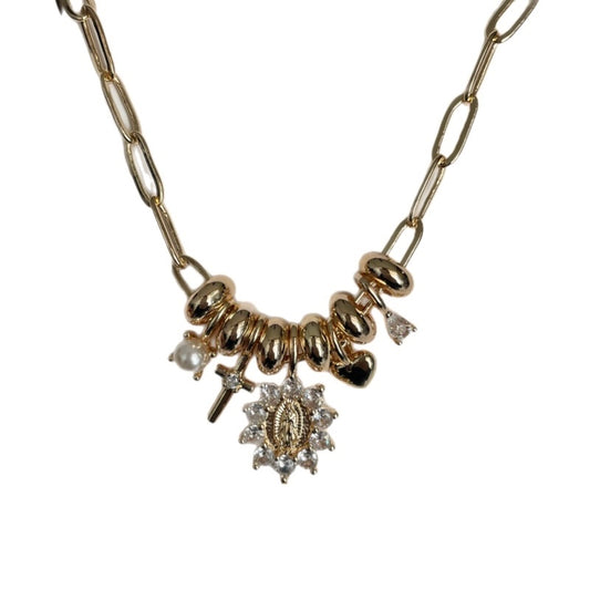 Collar multicharm religioso