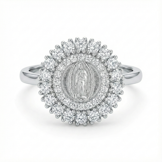 Anillo Virgen plateado
