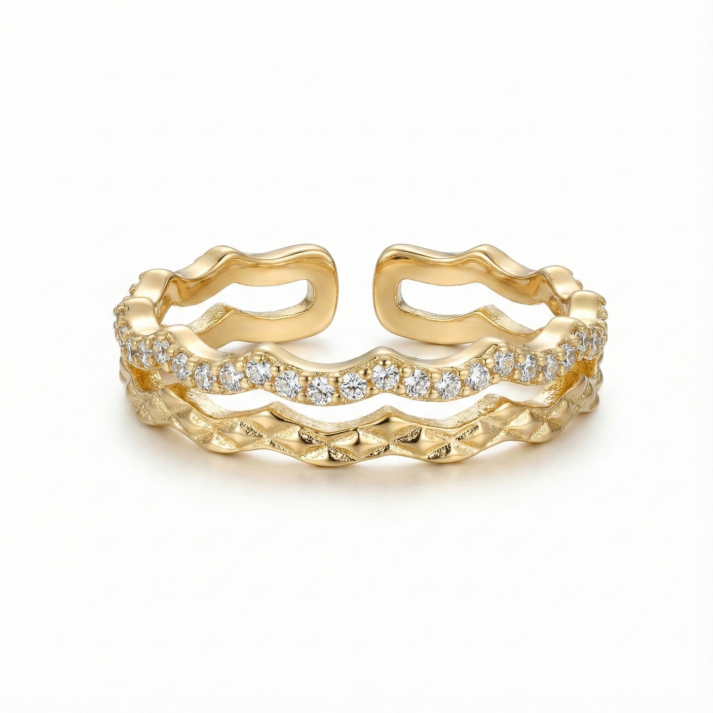 Anillo brillo doble