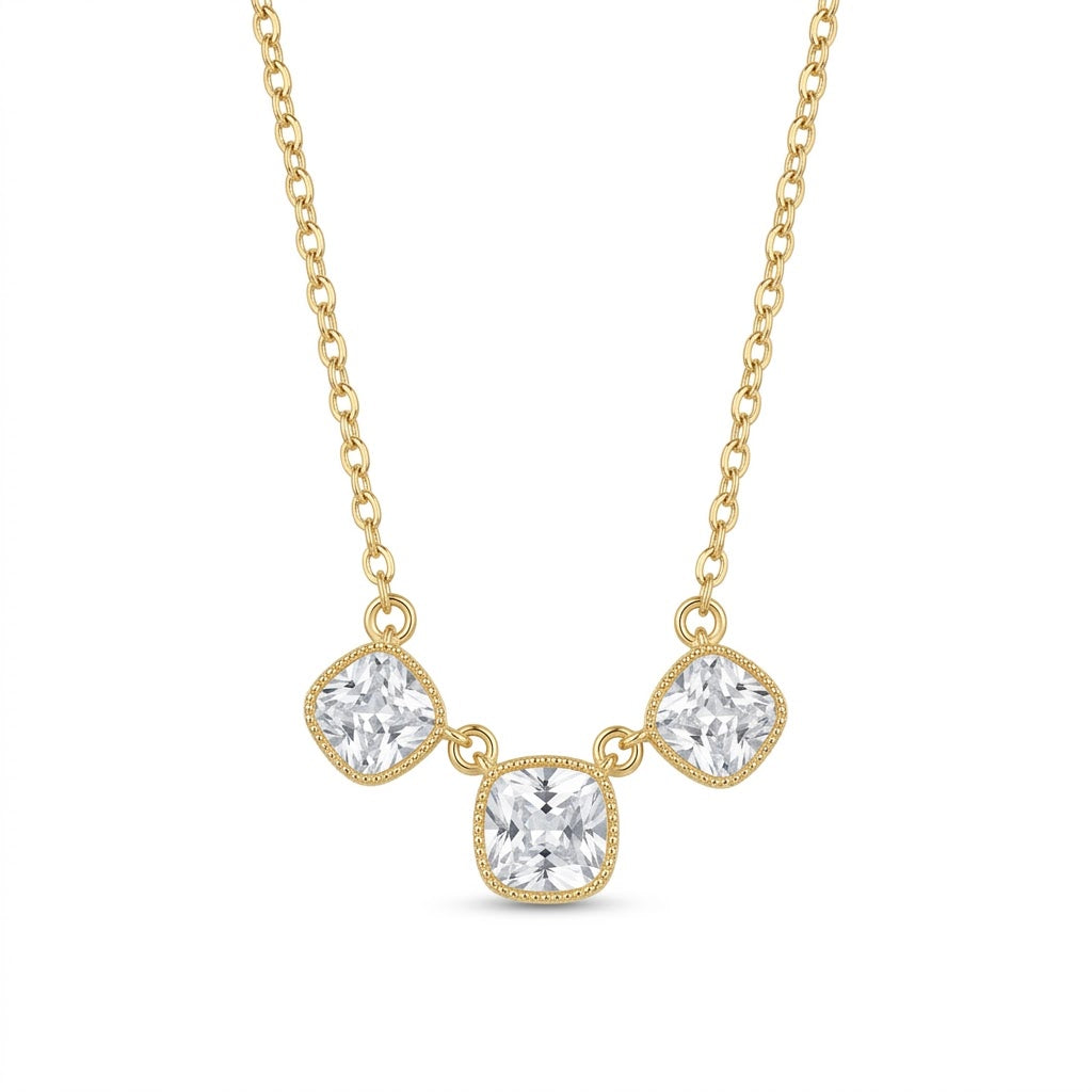 Collar triple cuadro