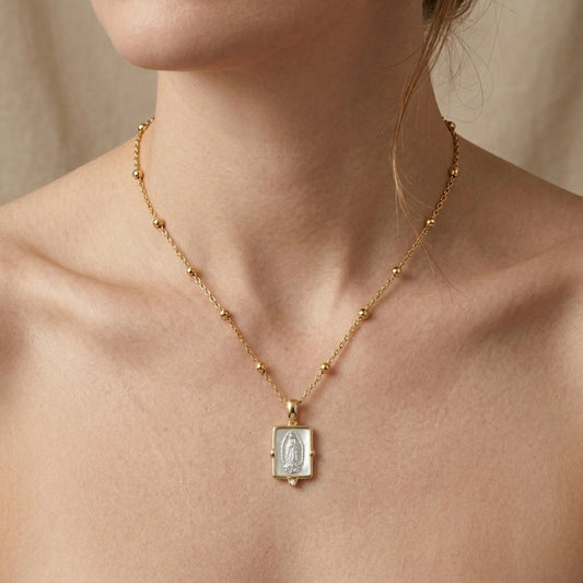 Collar Virgen bicolor