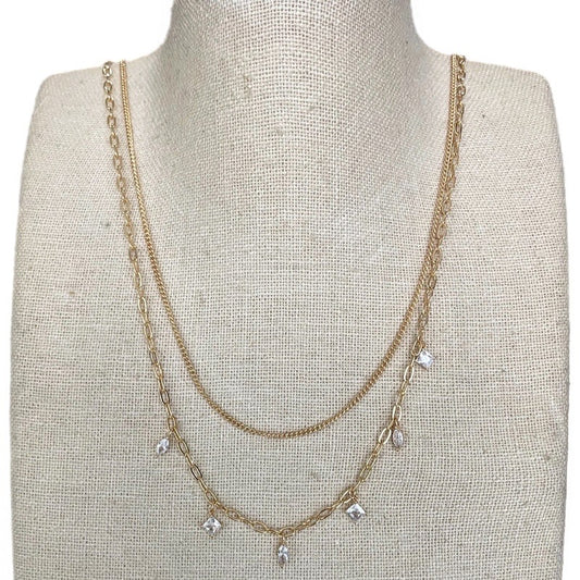 Collar doble zirconias