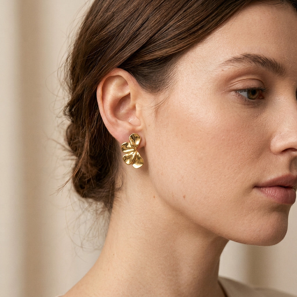 Aretes media Flor