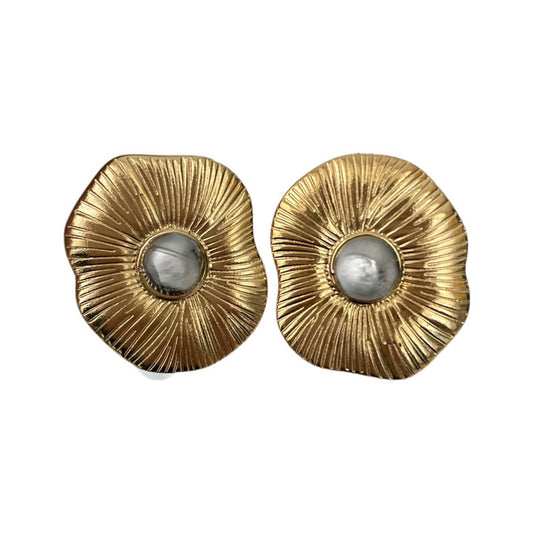 Aretes flor bicolor
