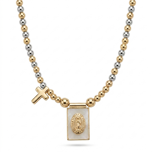 Collar bolitas Virgen