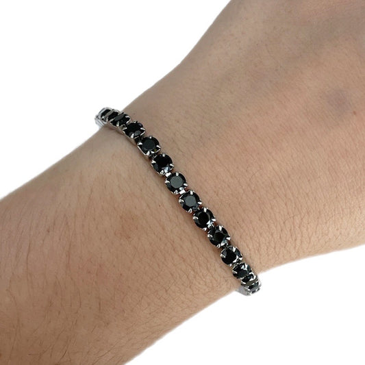 Pulsera zirconias negras