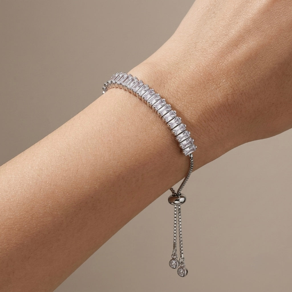 Pulsera Baguette plateada