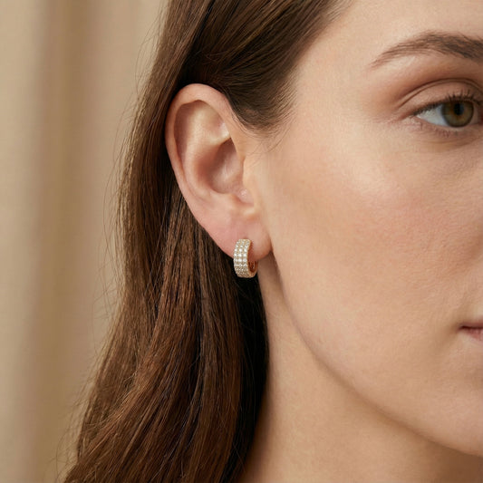 Arracadas triples zirconias