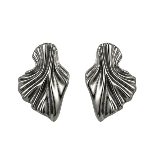 Aretes textura plateados