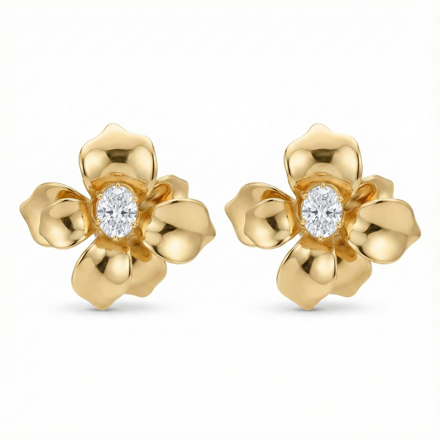 Aretes flor zirconia