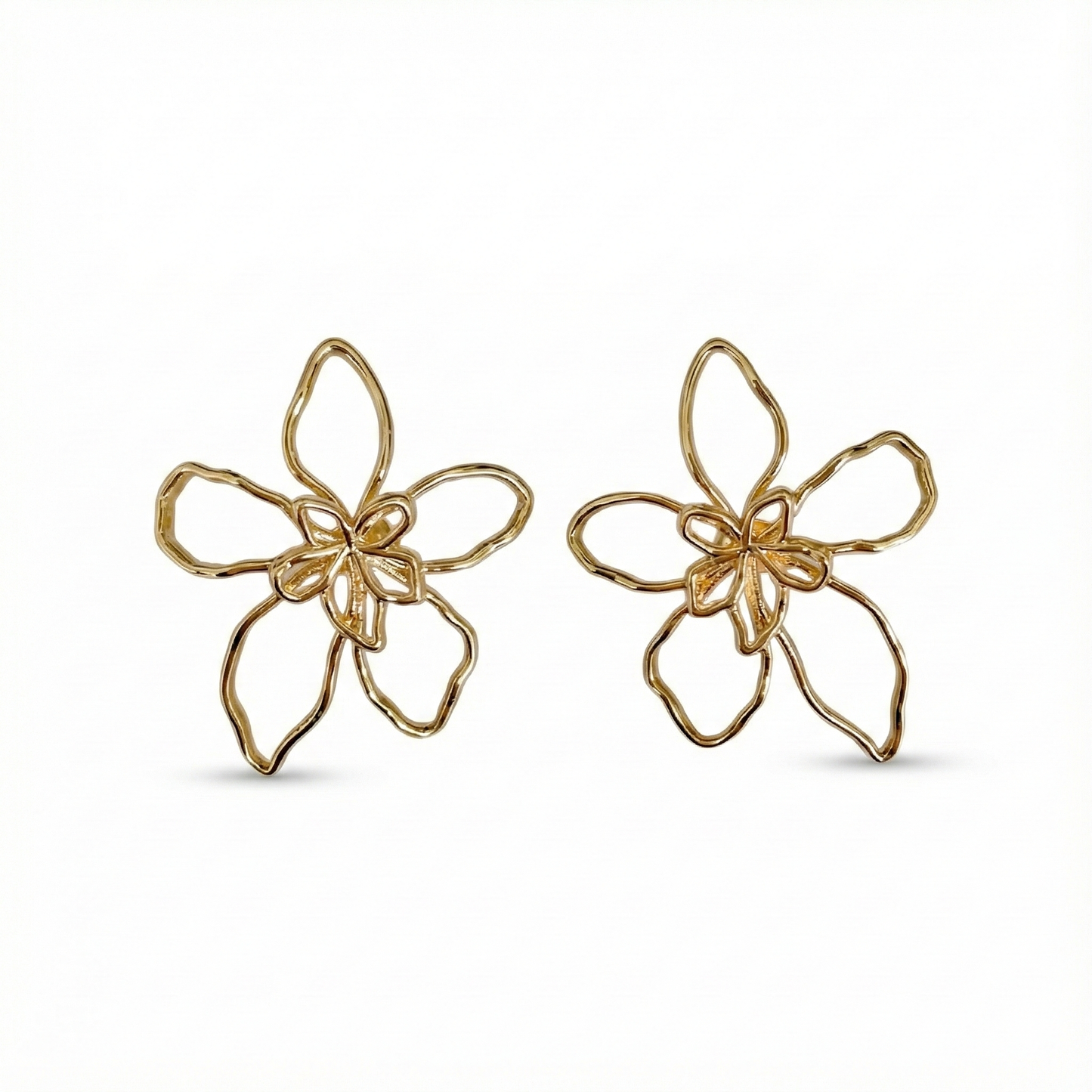 Aretes Flor contorno