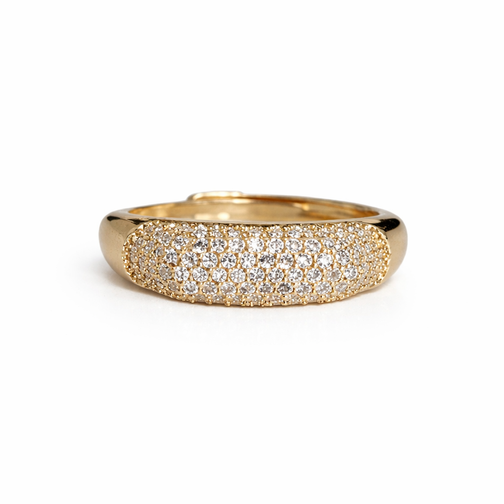 Anillo zirconias chunky