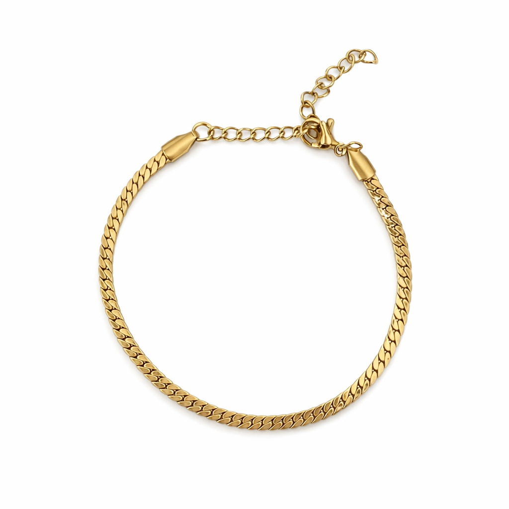 Pulsera tejida plana