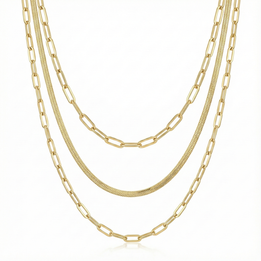 Collar triple eslabones