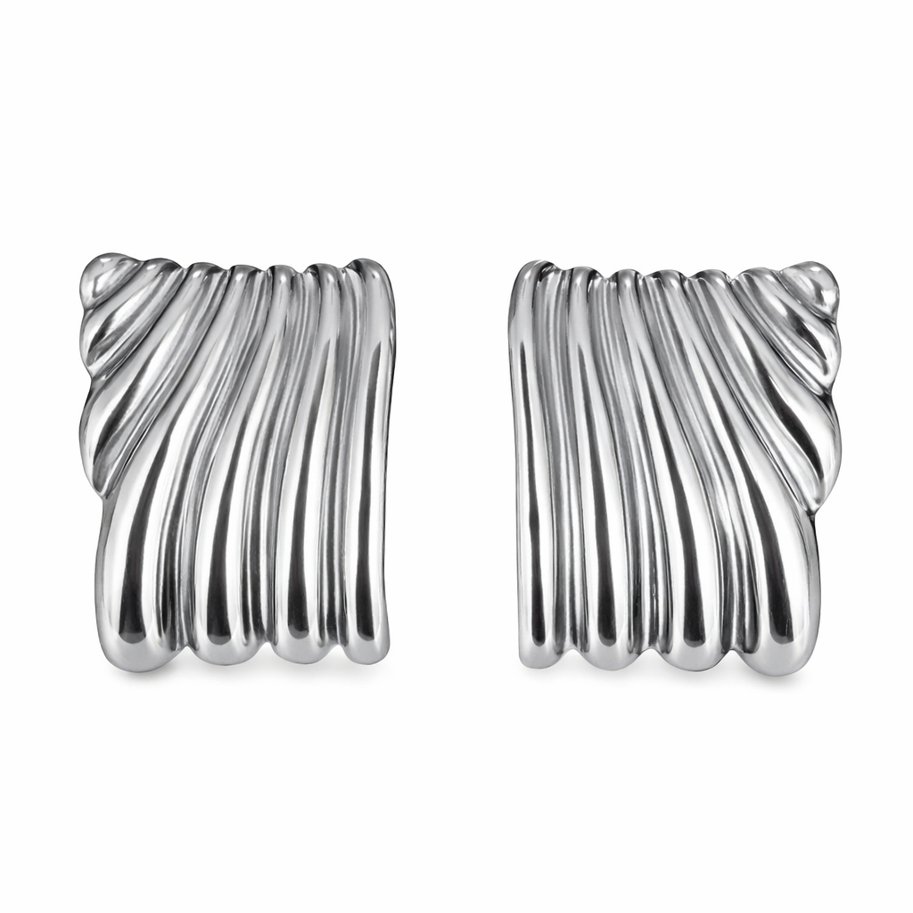 Aretes Ere plateados