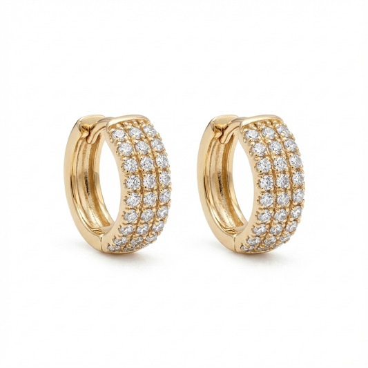 Arracadas triples zirconias