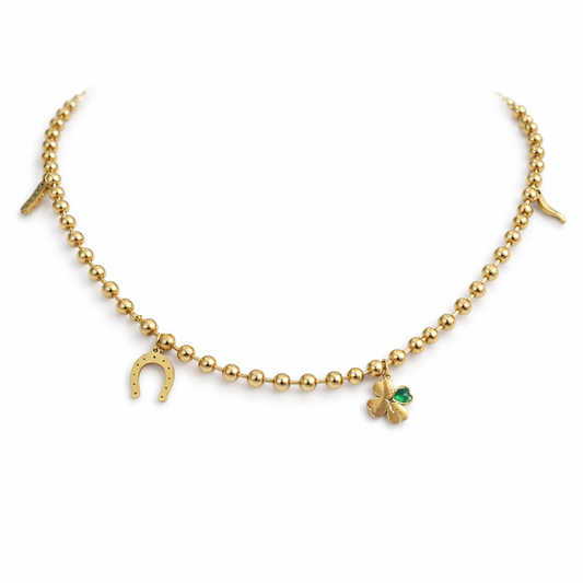 Collar bolitas multicharm