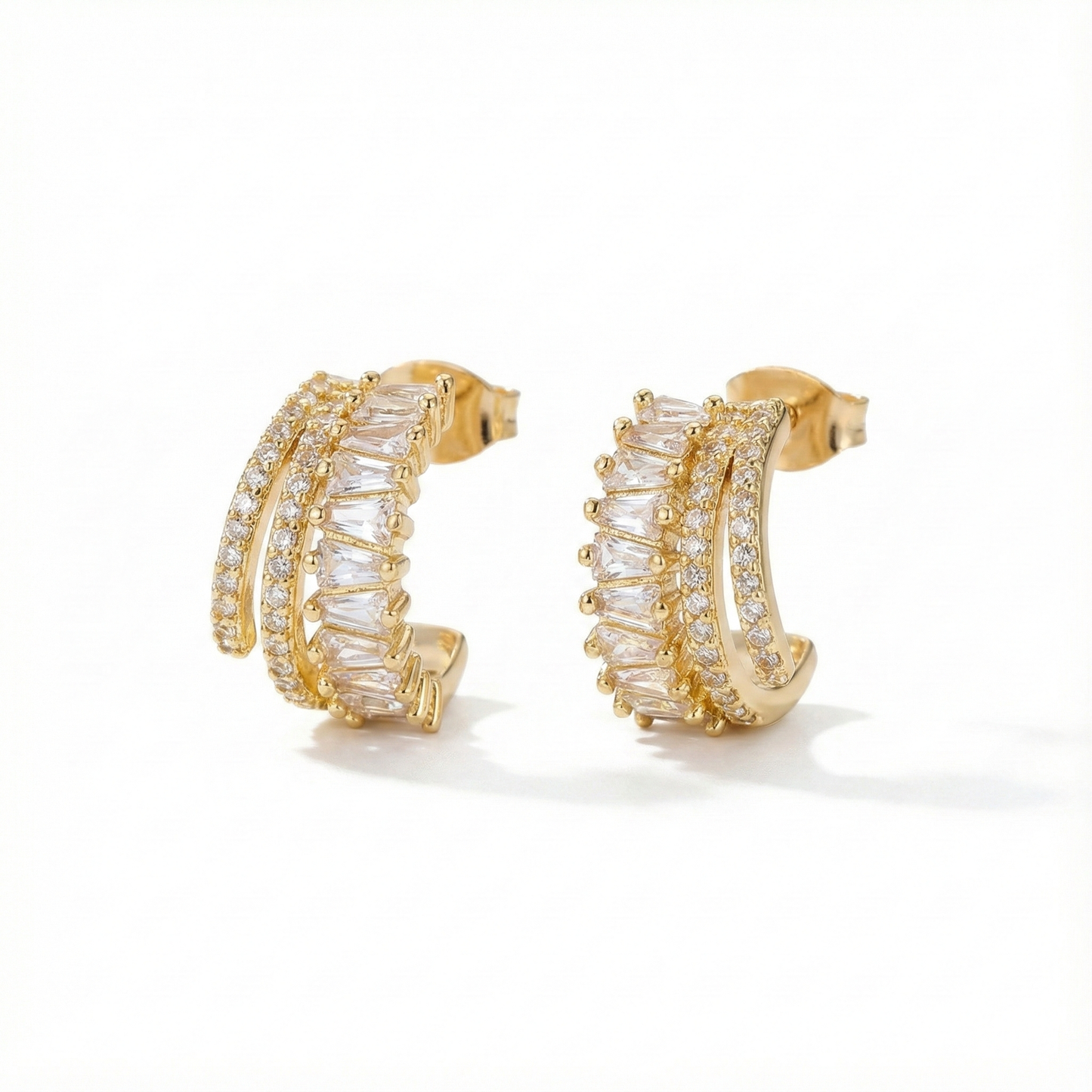 Arracadas triples zirconias