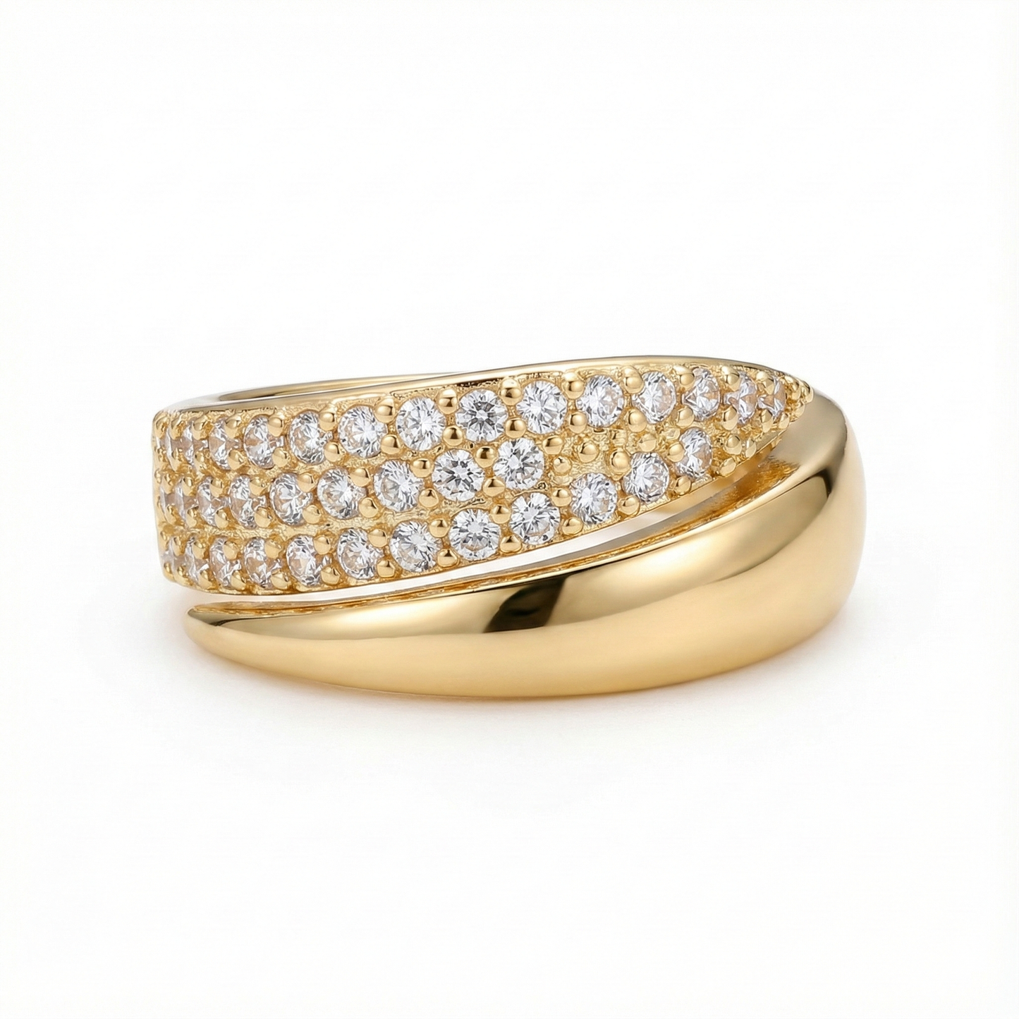 Anillo cruzado zirconias