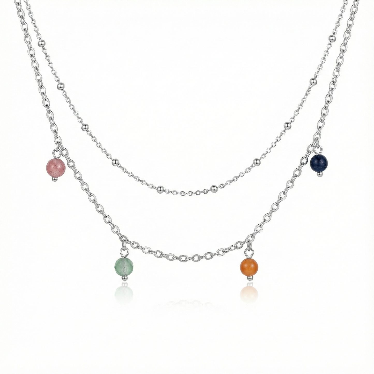 Collar doble bolitas