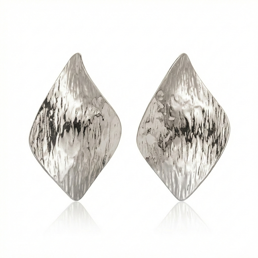 Aretes Laurel plateados