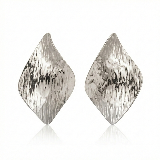 Aretes Laurel plateados