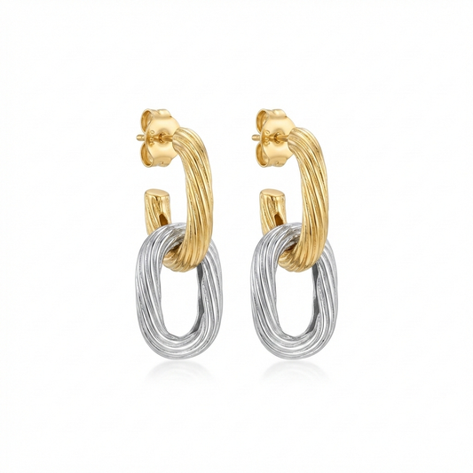 Aretes eslabón removible