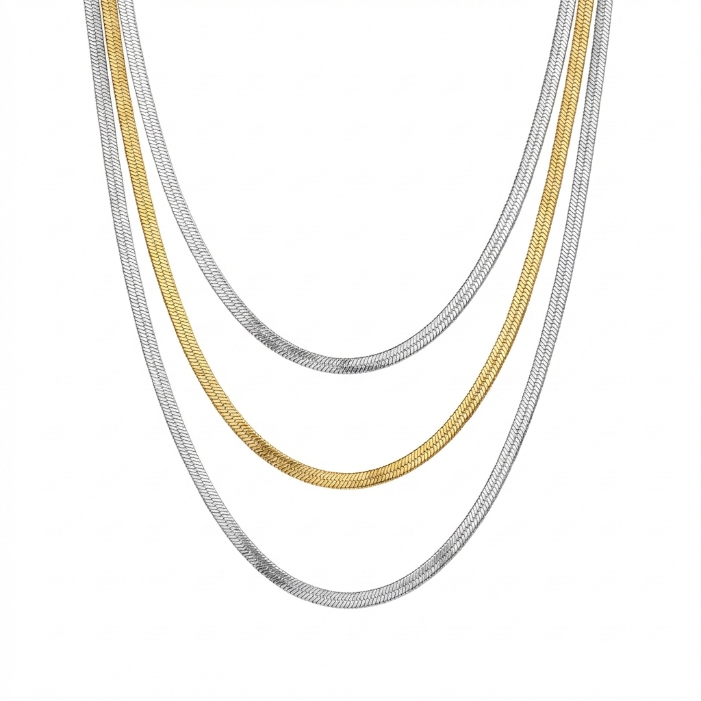 Cadena triple bicolor