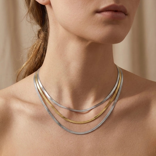 Cadena triple bicolor