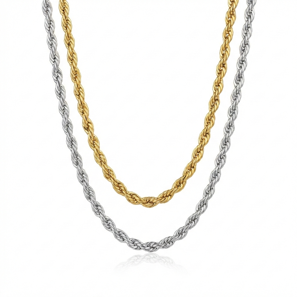 Collar doble torzal bicolor