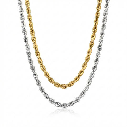 Collar doble torzal bicolor