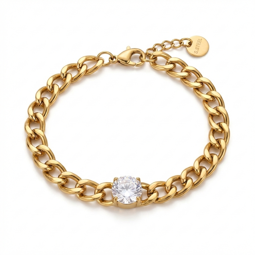 Pulsera chunky zirconia