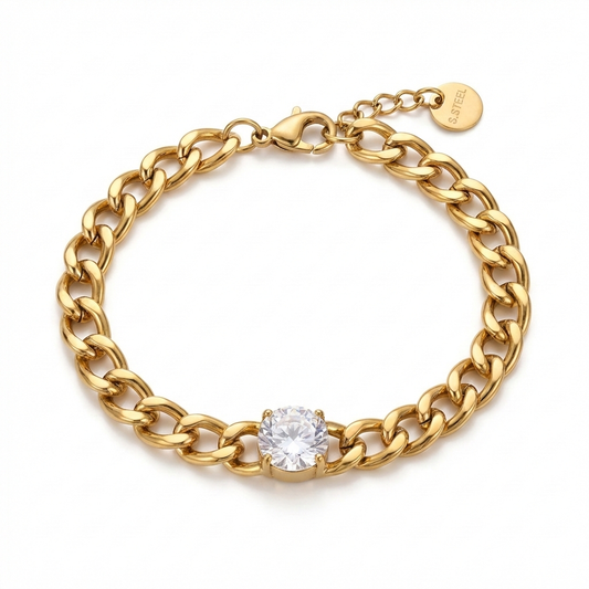 Pulsera chunky zirconia