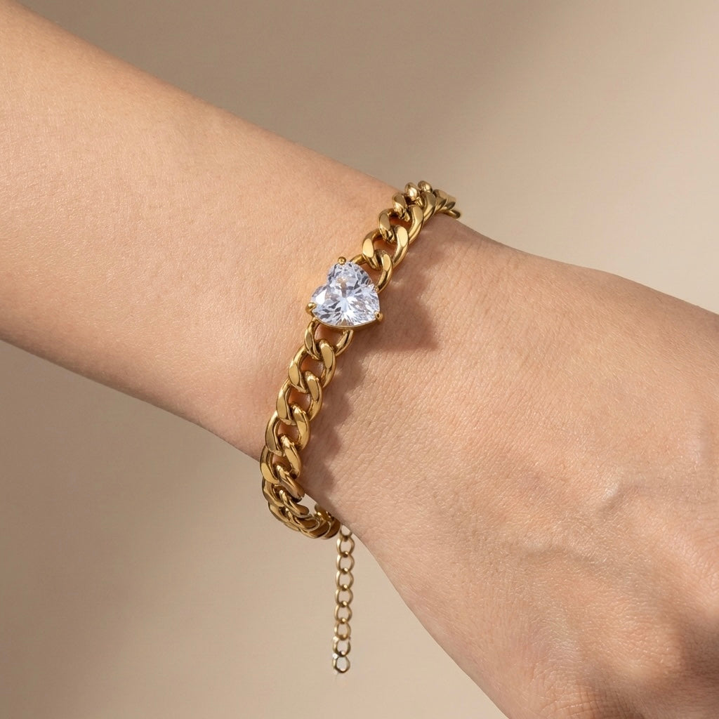 Pulsera chunky corazón