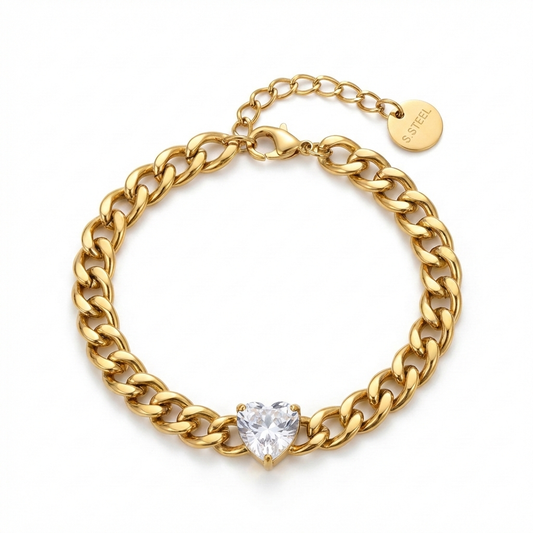 Pulsera chunky corazón