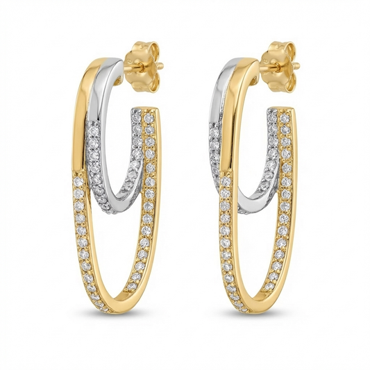 Arracadas doble bicolor