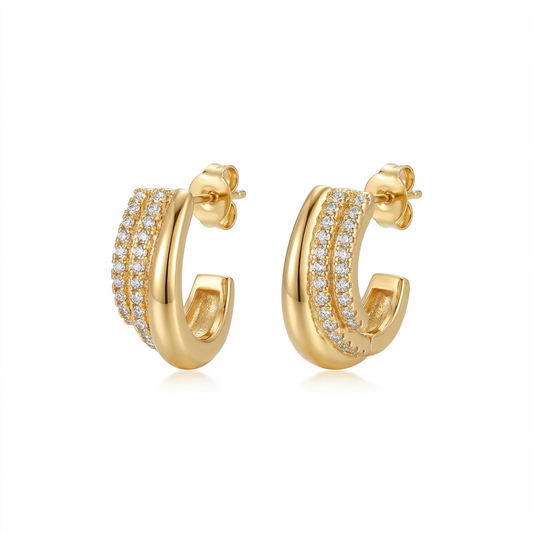 Medias arracadas triples