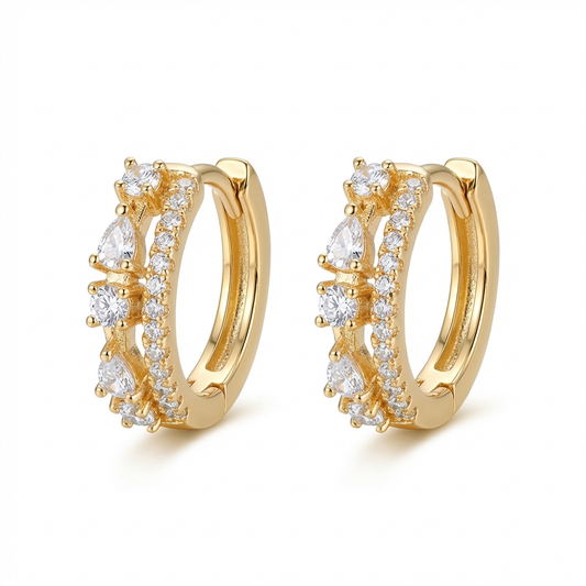 Mini arracadas dobles Cassie